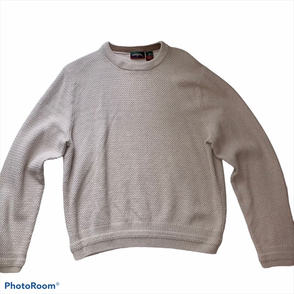 Saddlebred Sweaters - Vintage Saddlebred Baige Baggy Boho Dad Sweater